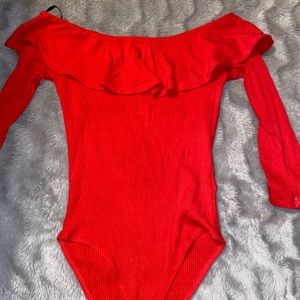 Off the shoulder body suit